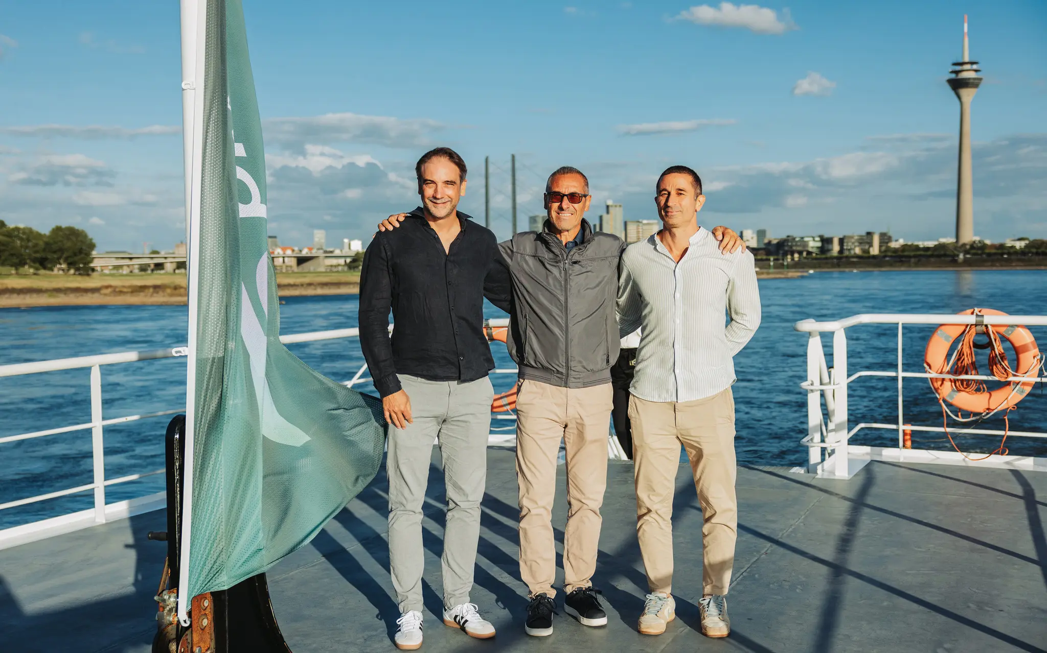 New Managing Director Italy Mauro Stoico with the managing partners of the pressrelations Group Jens Schmitz and Fady El-Murr