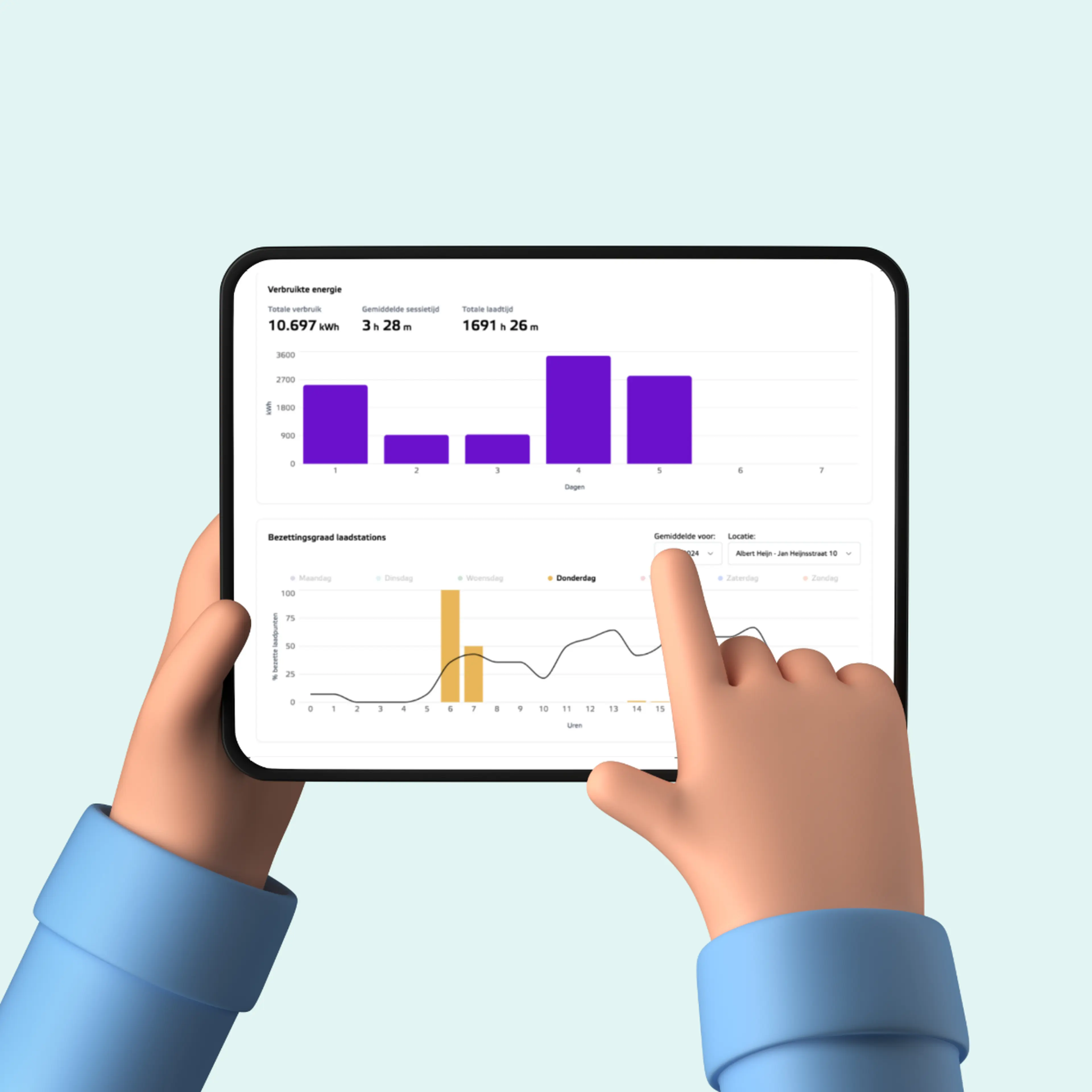 ChargeManager applicatie foto