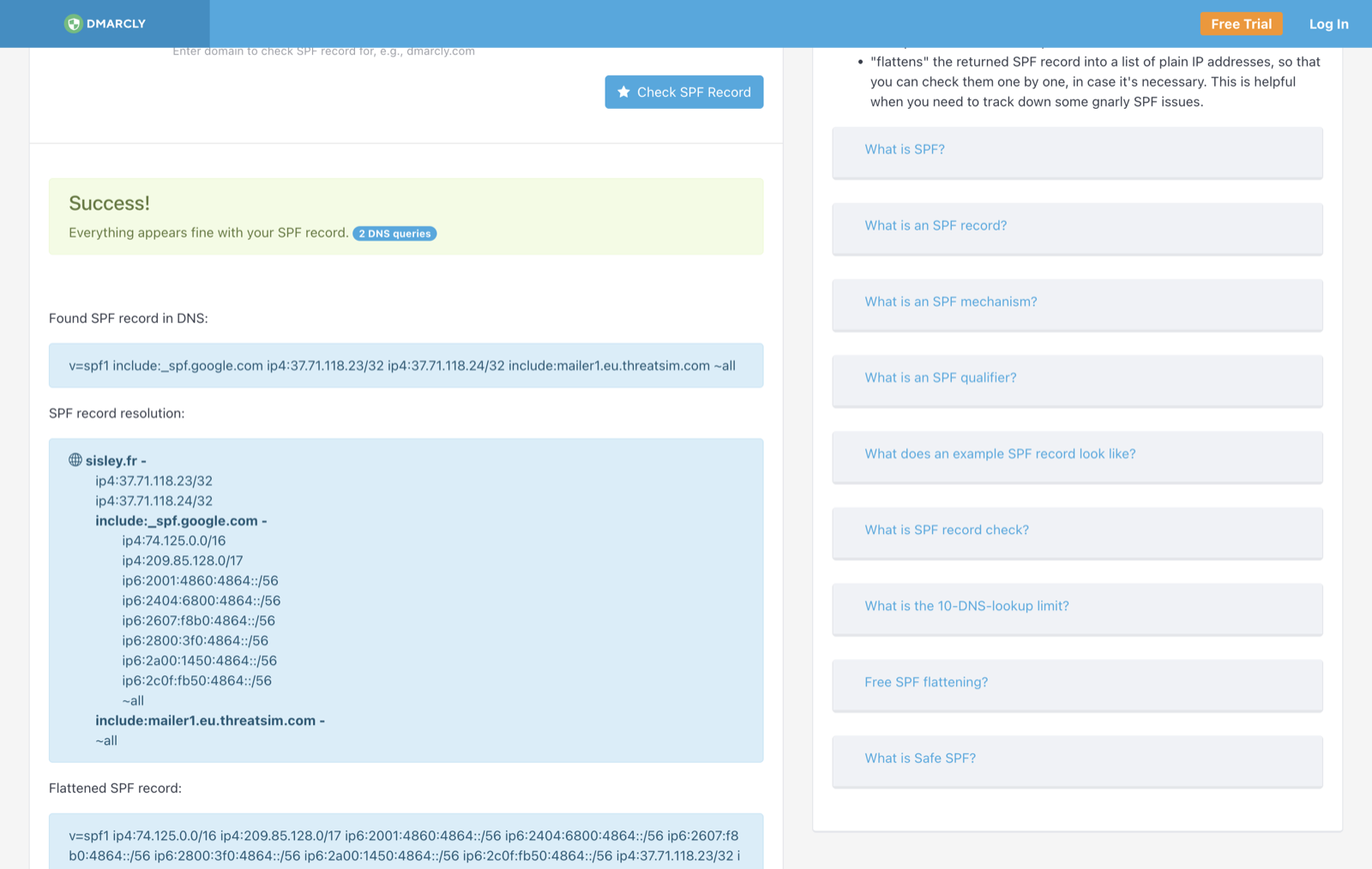dmarcly: Success! for sisley.fr