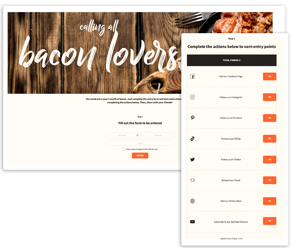 ShortStack's Points for Actions Template