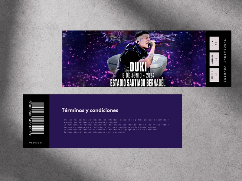 Entradas Conmemorativas Duki: Ameri Tour Madrid