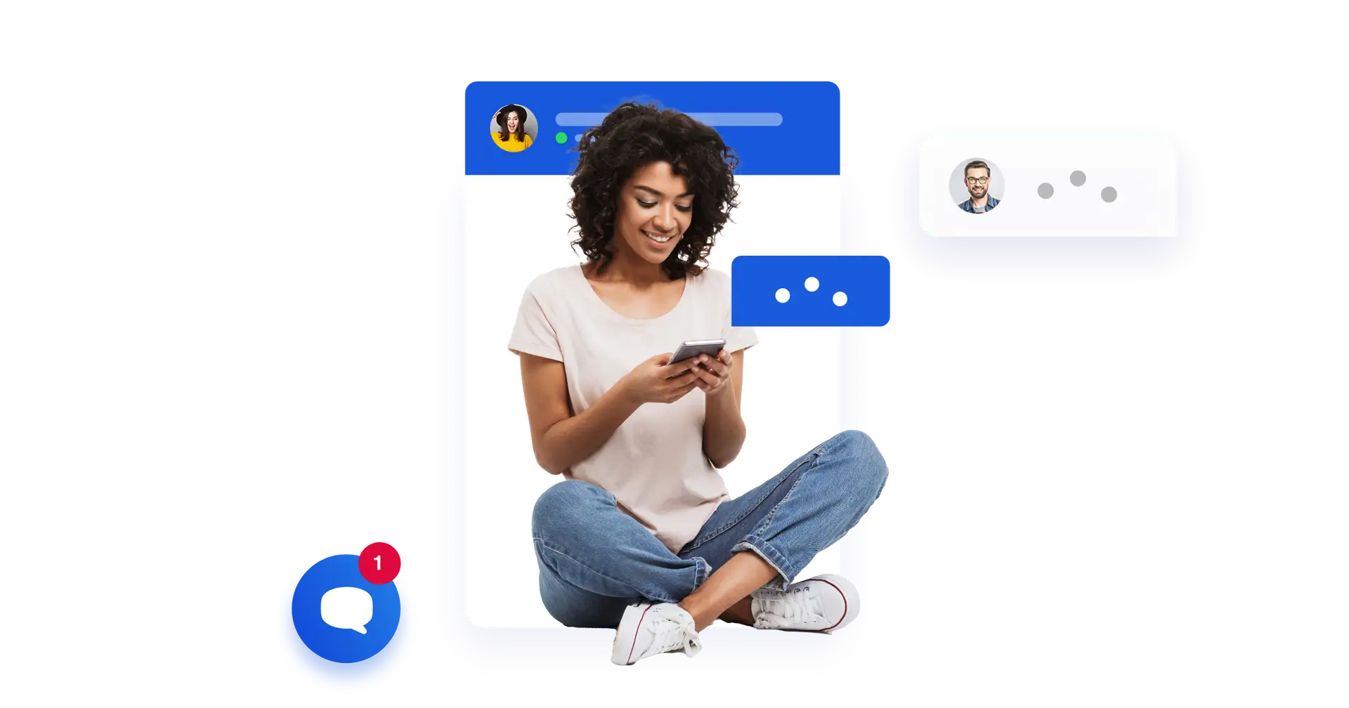 Conversation via chat using a mobile phone