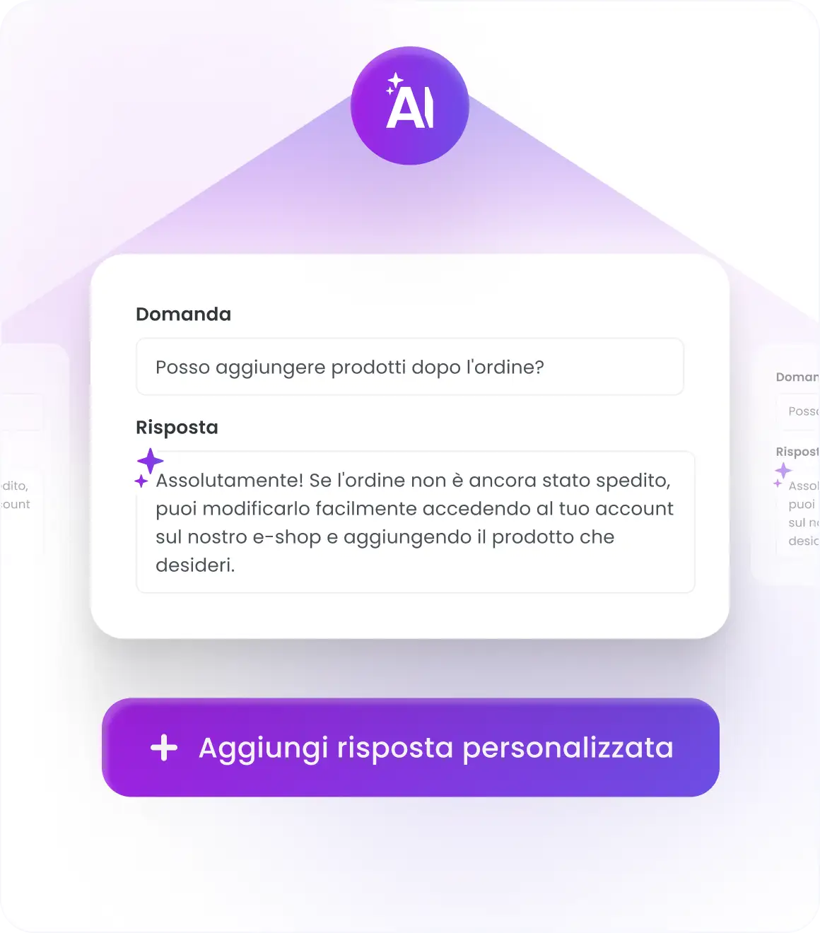 AI Shopping Assistant - Custom Question and answers