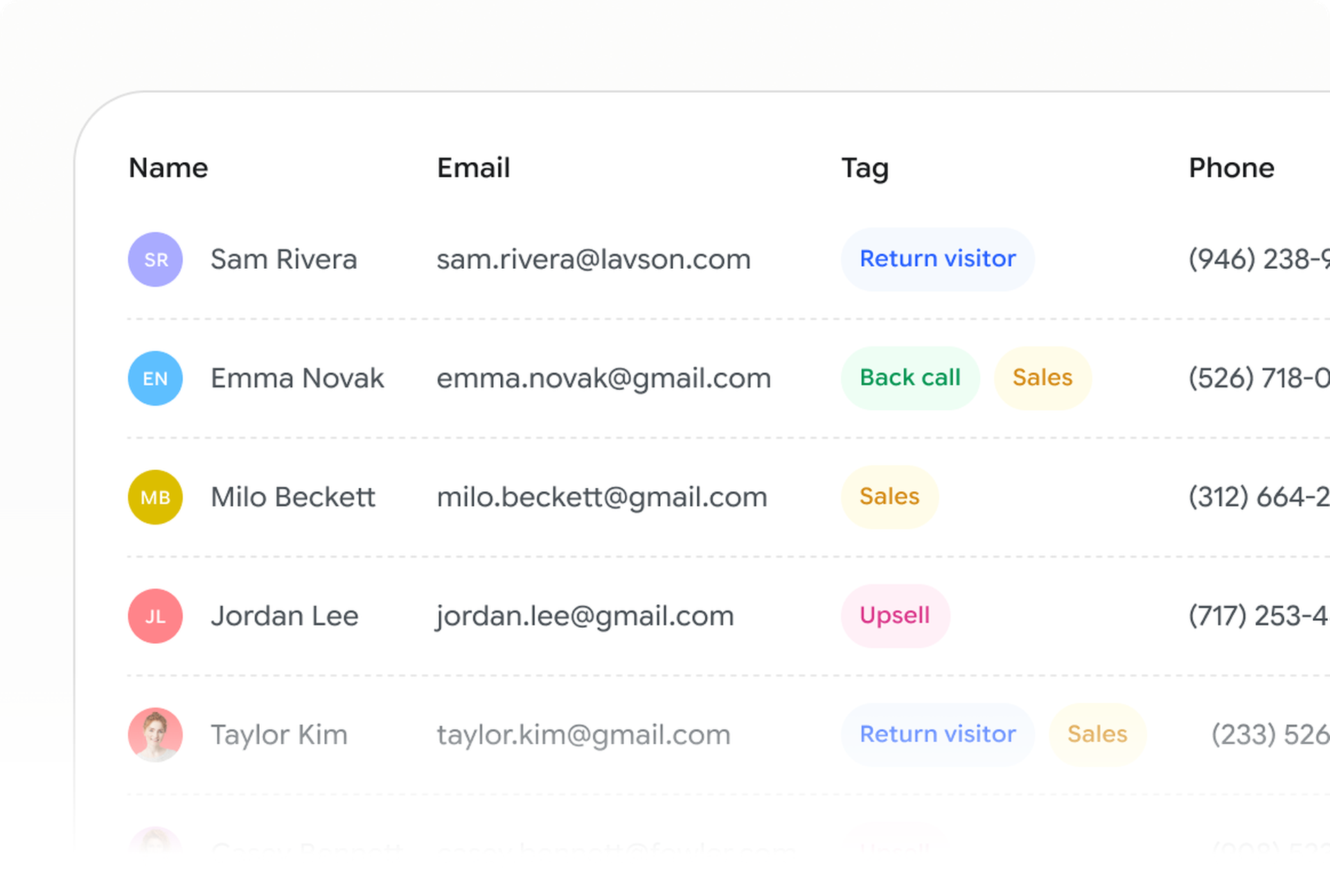 Expand your contact form