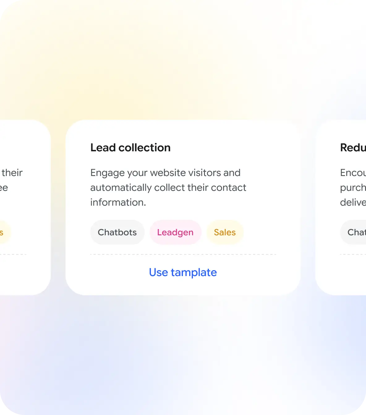 Use ready-made chatbot templates