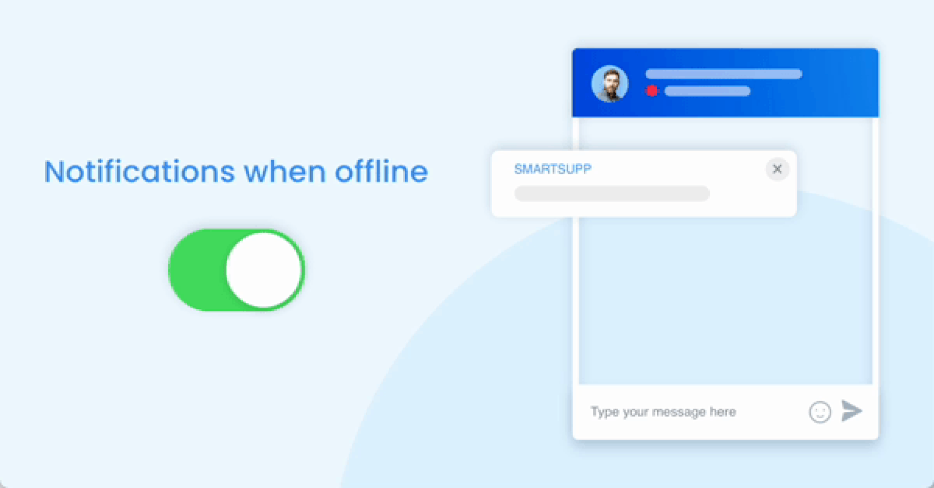 Notificación del escritorio cuando estás offline