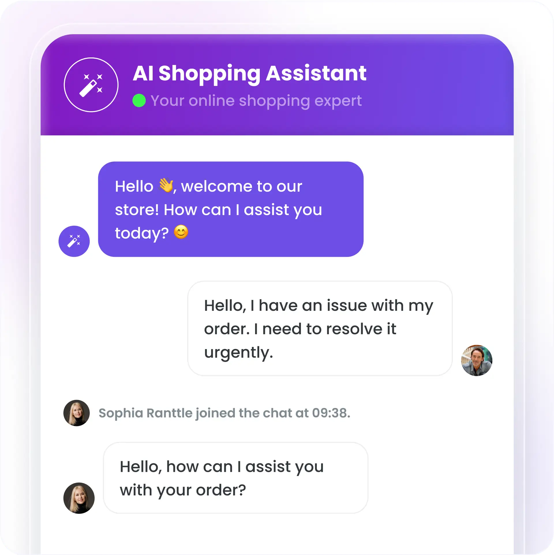 AI and live chat working together