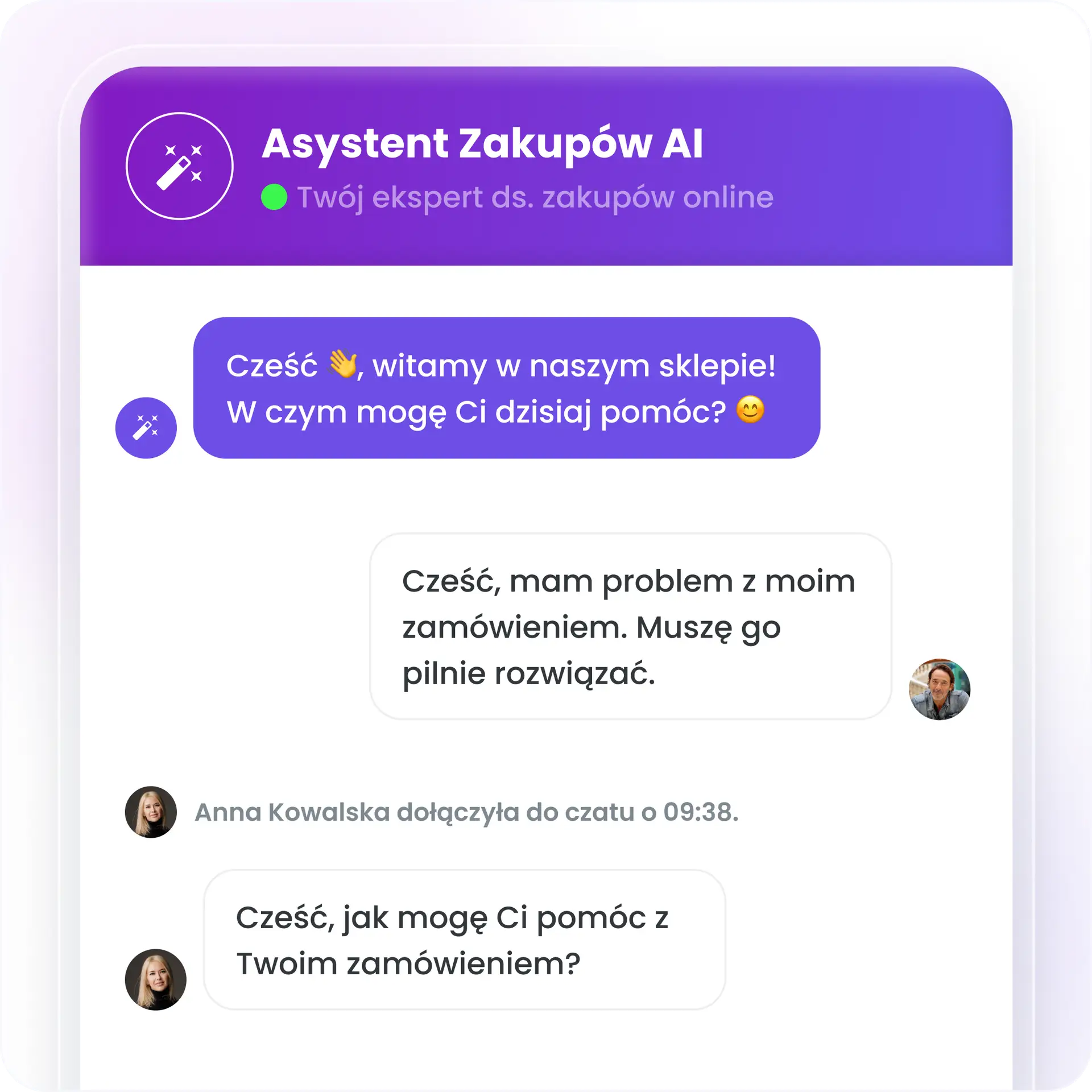 AI i live czat w jednym zespole