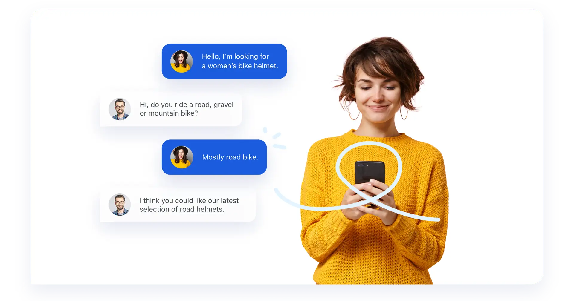 A chat conversation