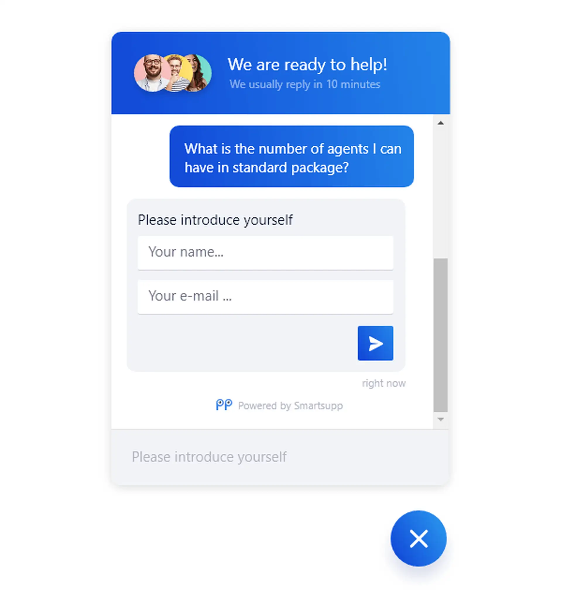 Eine neue Smartsupp-Chatbox ist um die Ecke