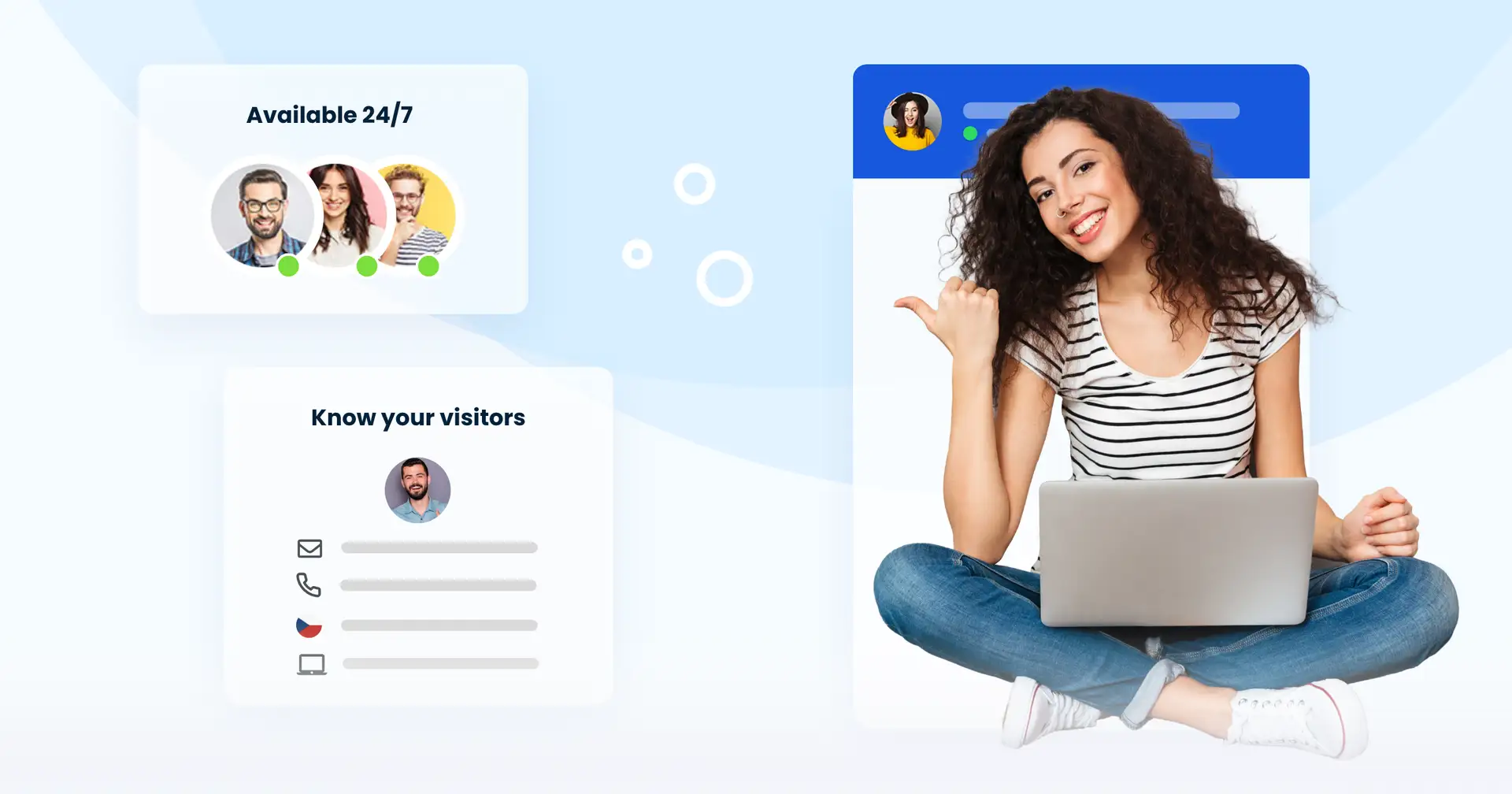 A live chat in customer service