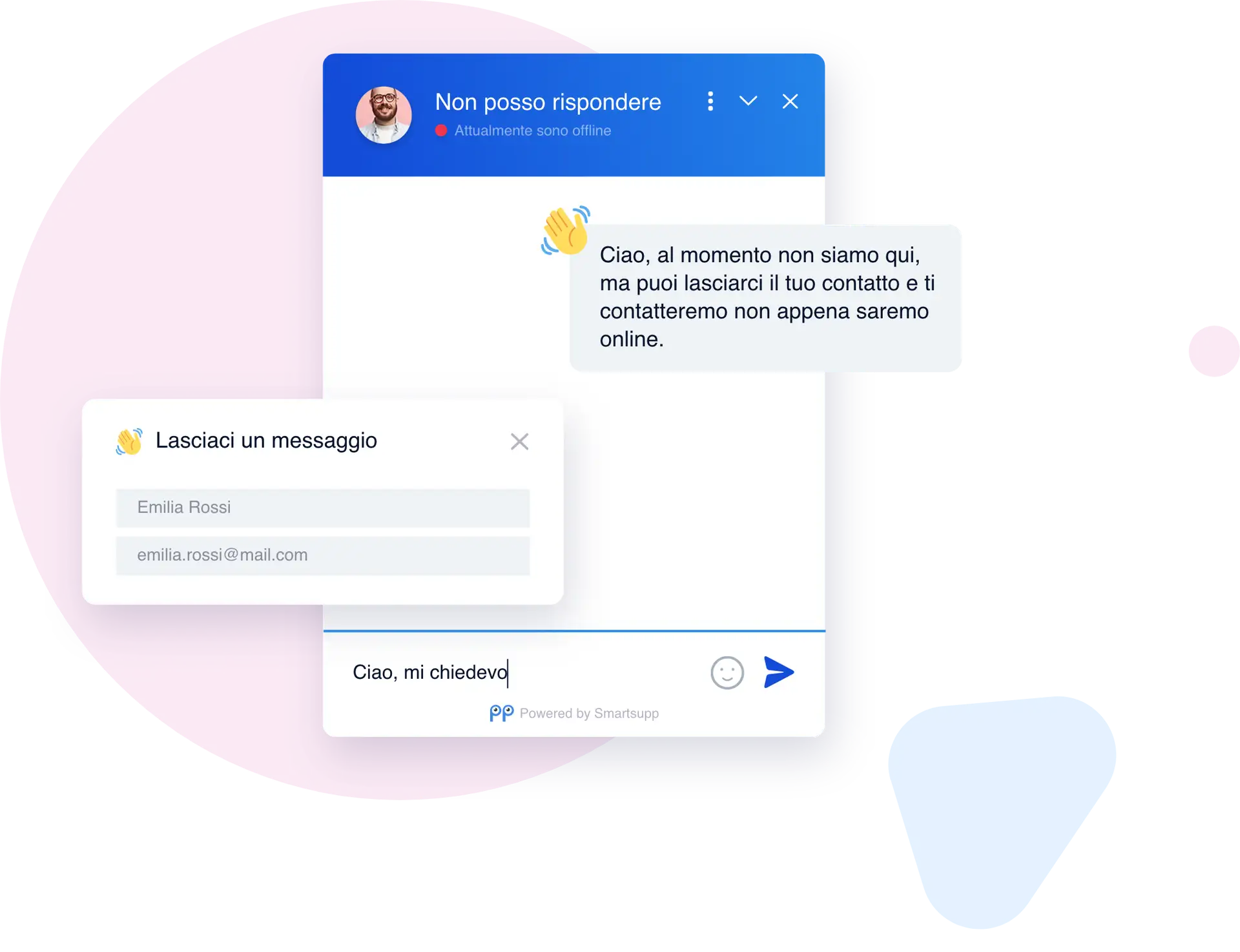 Utilizza il modulo di contatto per raccogliere e-mail da potenziali clienti