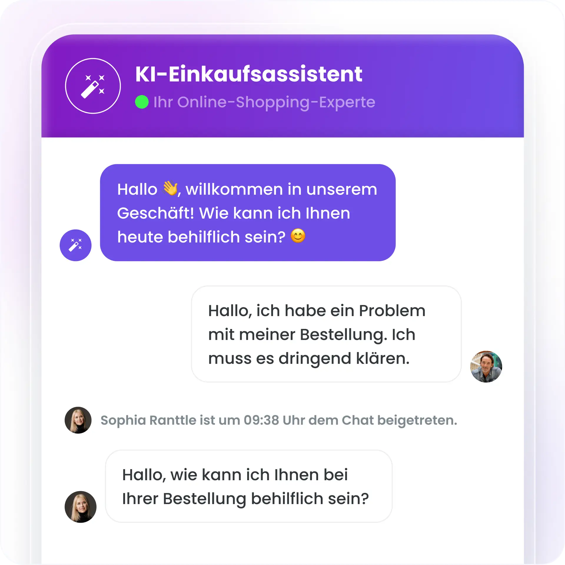 Smartsupp AI Shopping Assistant Handover to live agent