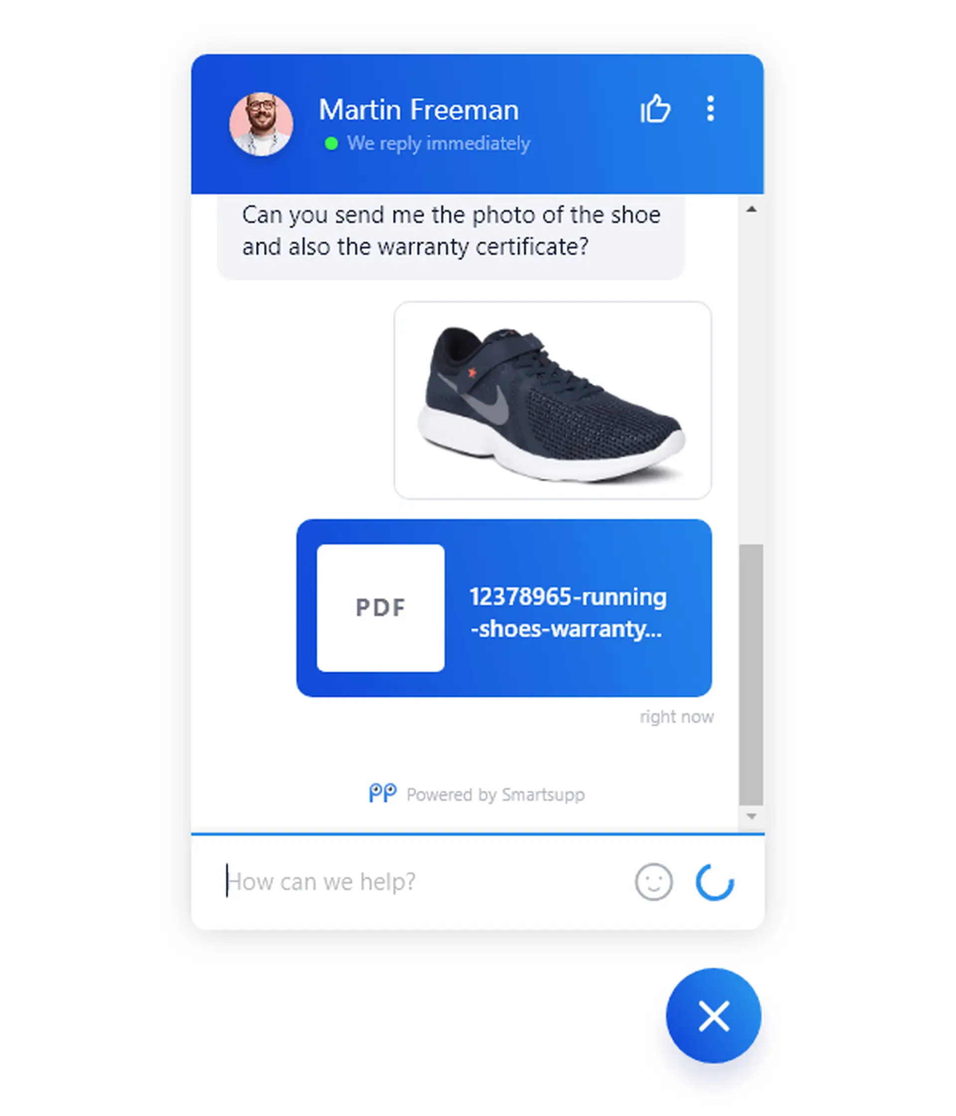 Eine neue Smartsupp-Chatbox ist um die Ecke