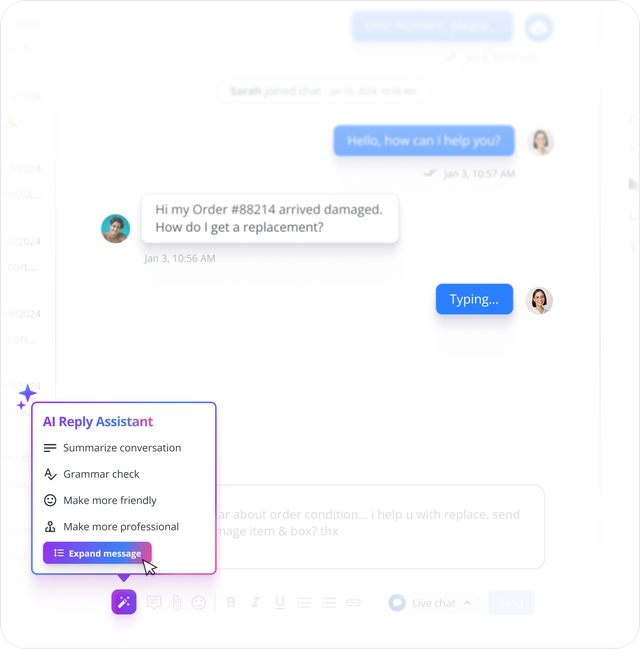AI Reply Assistant - Speed up your response time by half