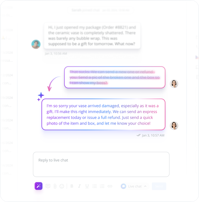 AI Reply Assistant - Set a professional tone for your brand