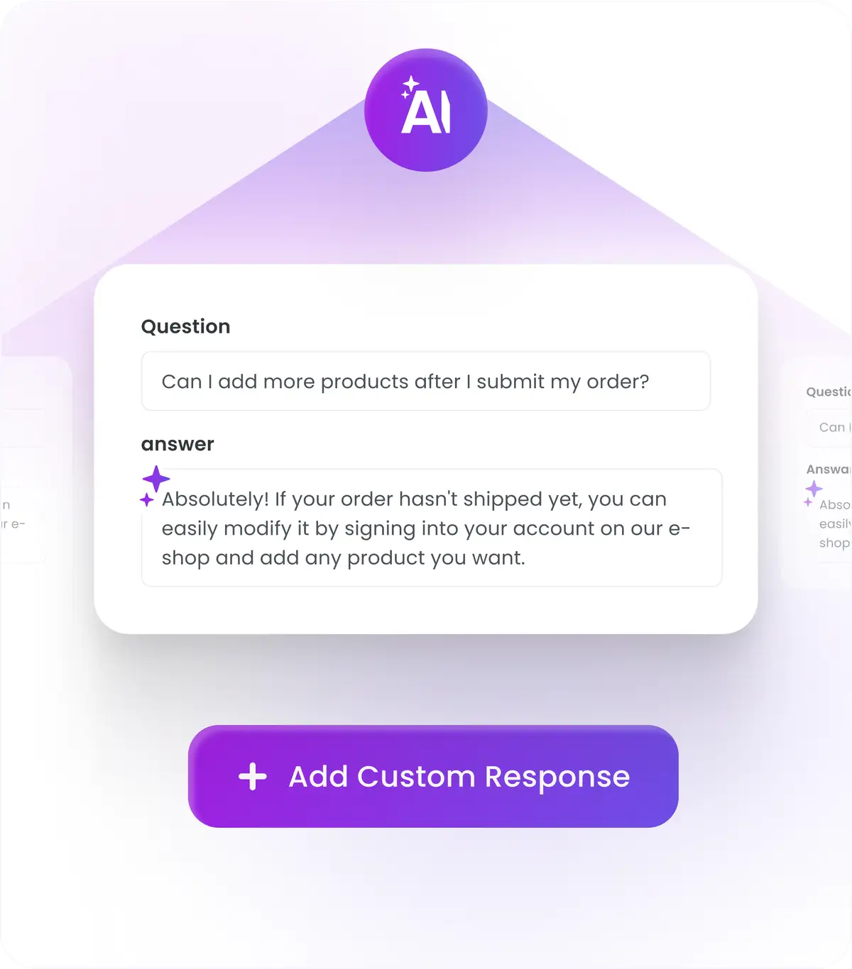 AI Shopping Assistant - Custom Question and answers