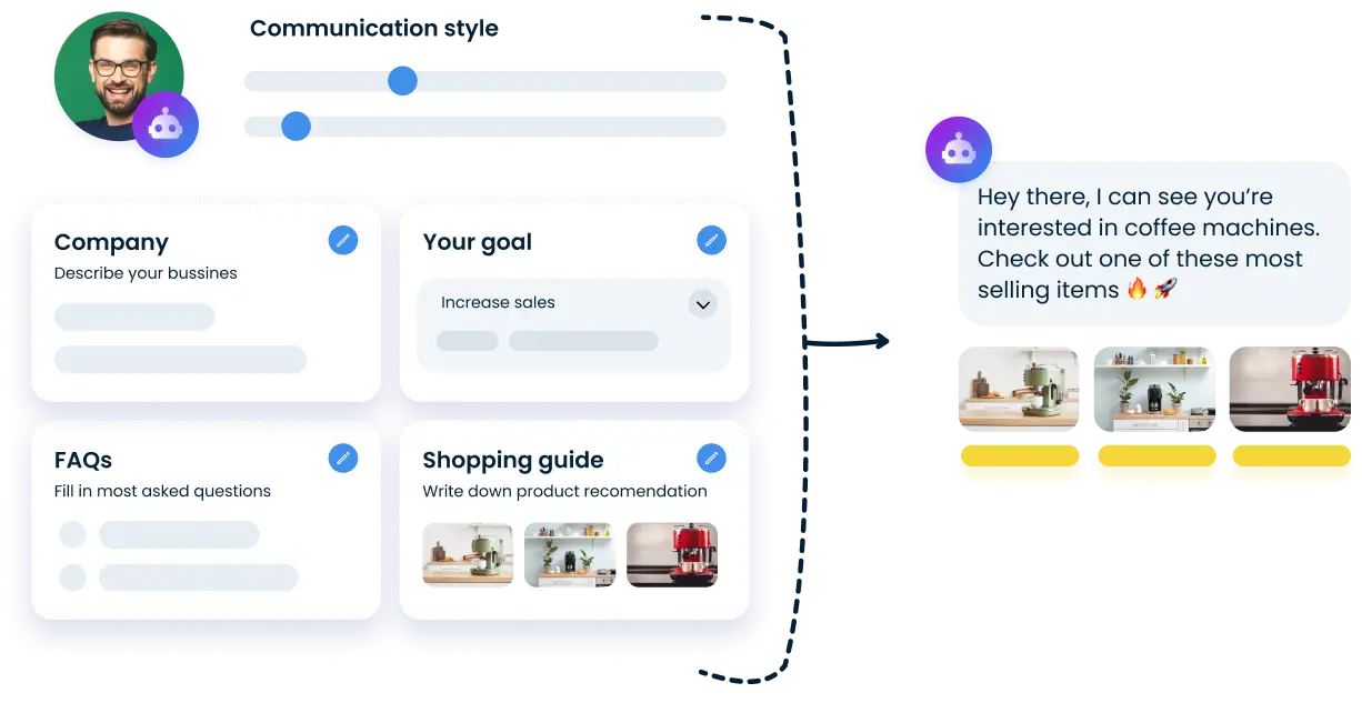 Set your own communication style with AI Shopping Assistant