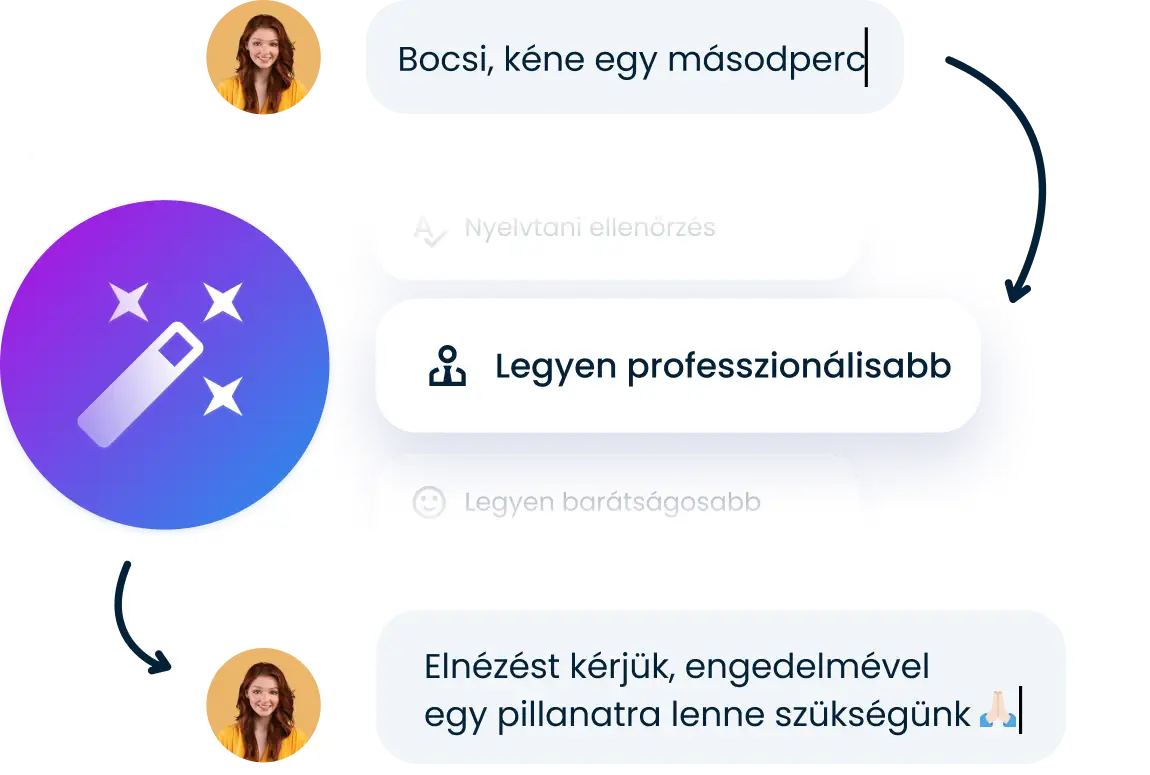 Tegye szövegeit barátságosabbá vagy professzionálisabbá az AI válaszasszisztens segítségével