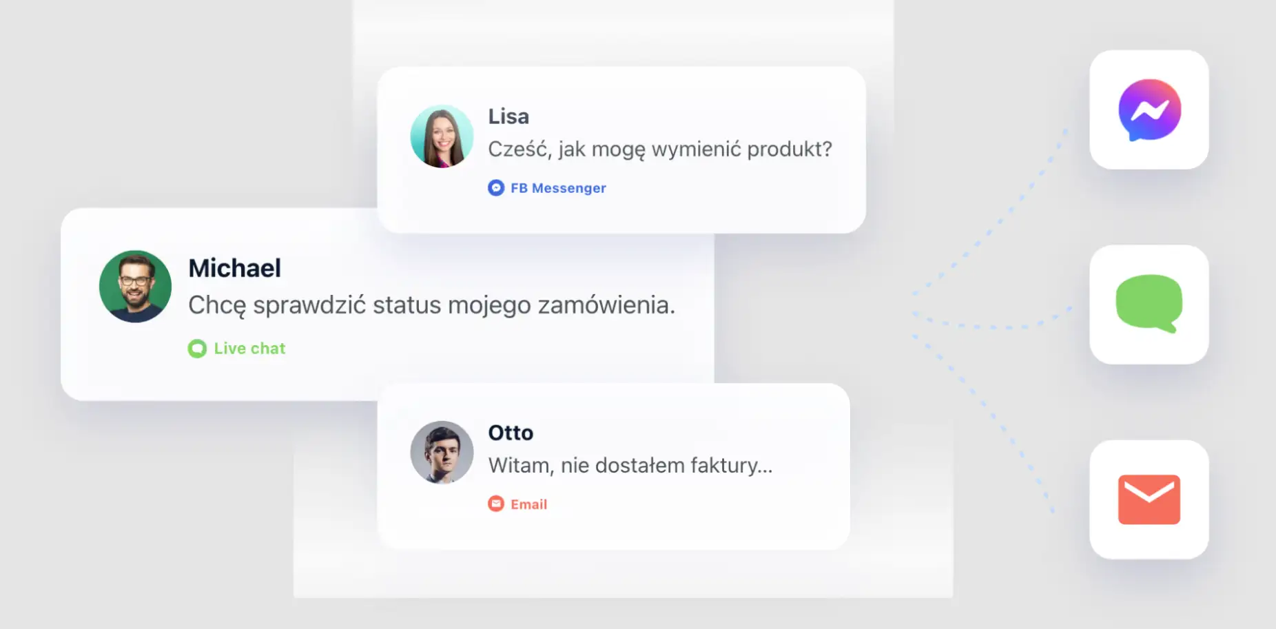rozmowa z użyciem live czatu od Smartsupp