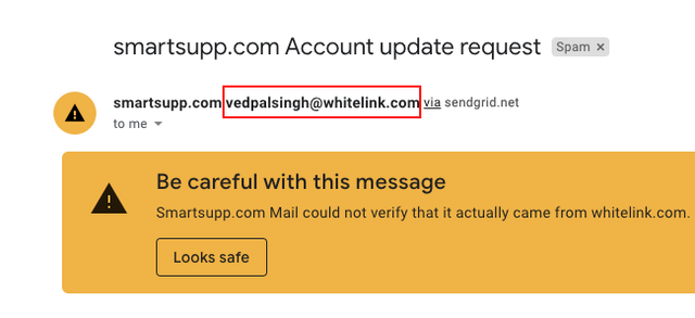 Fraudulent emails warning