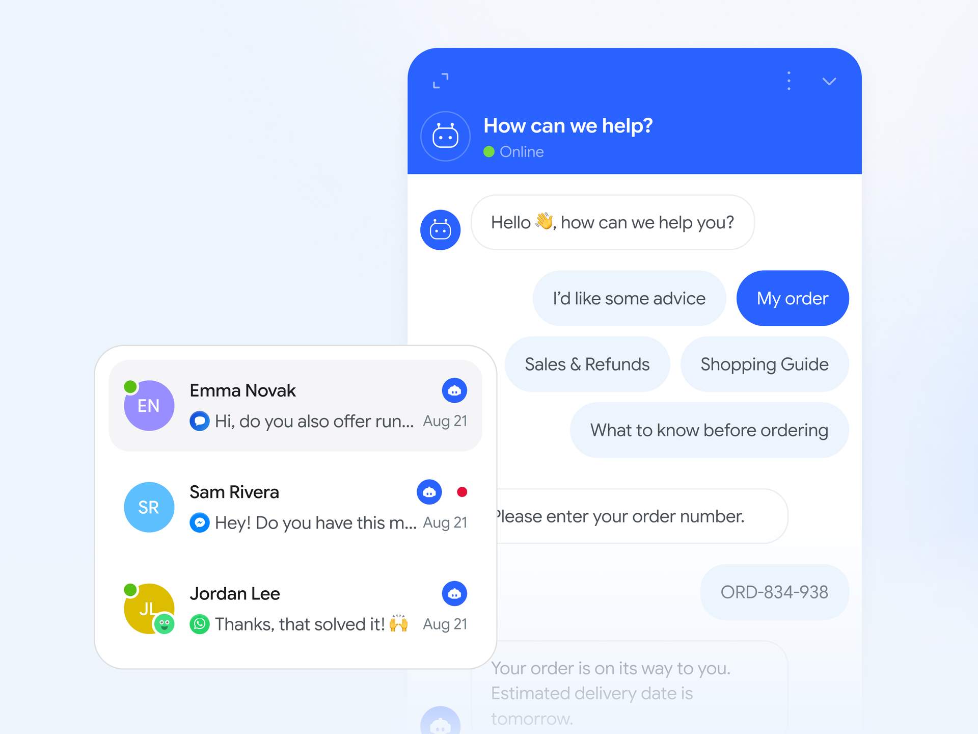 Using AI for customer support