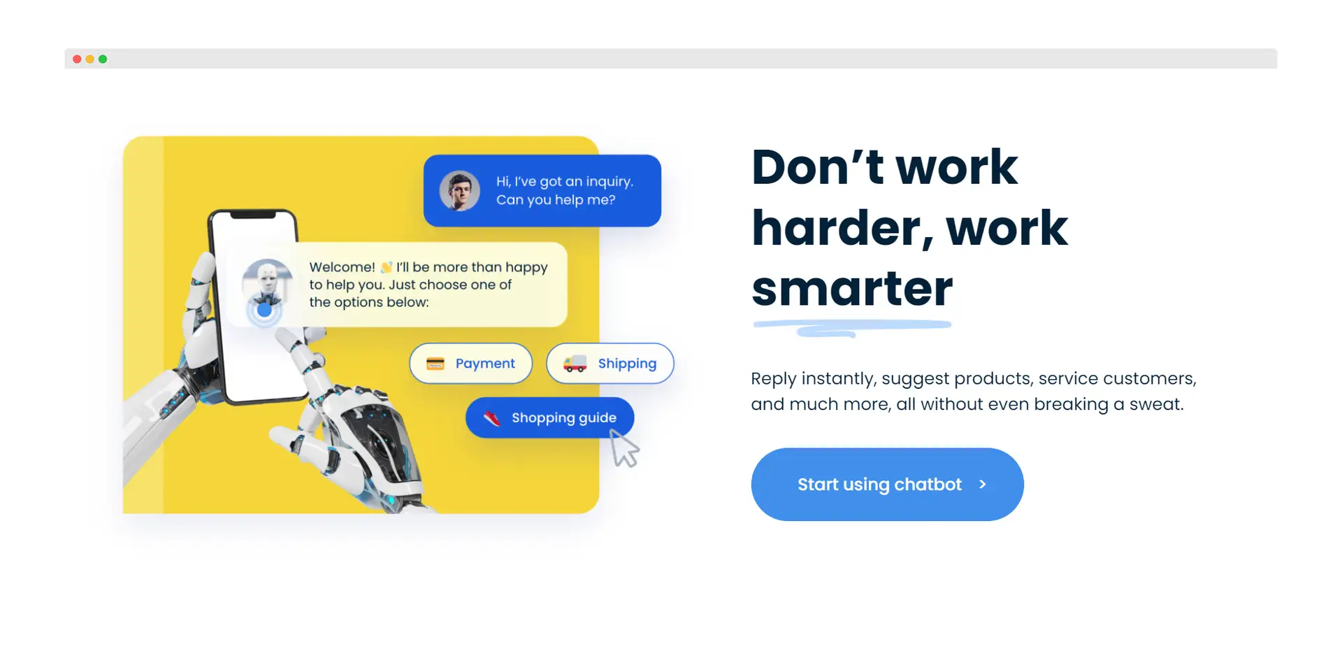 Chabot support for better customer experience