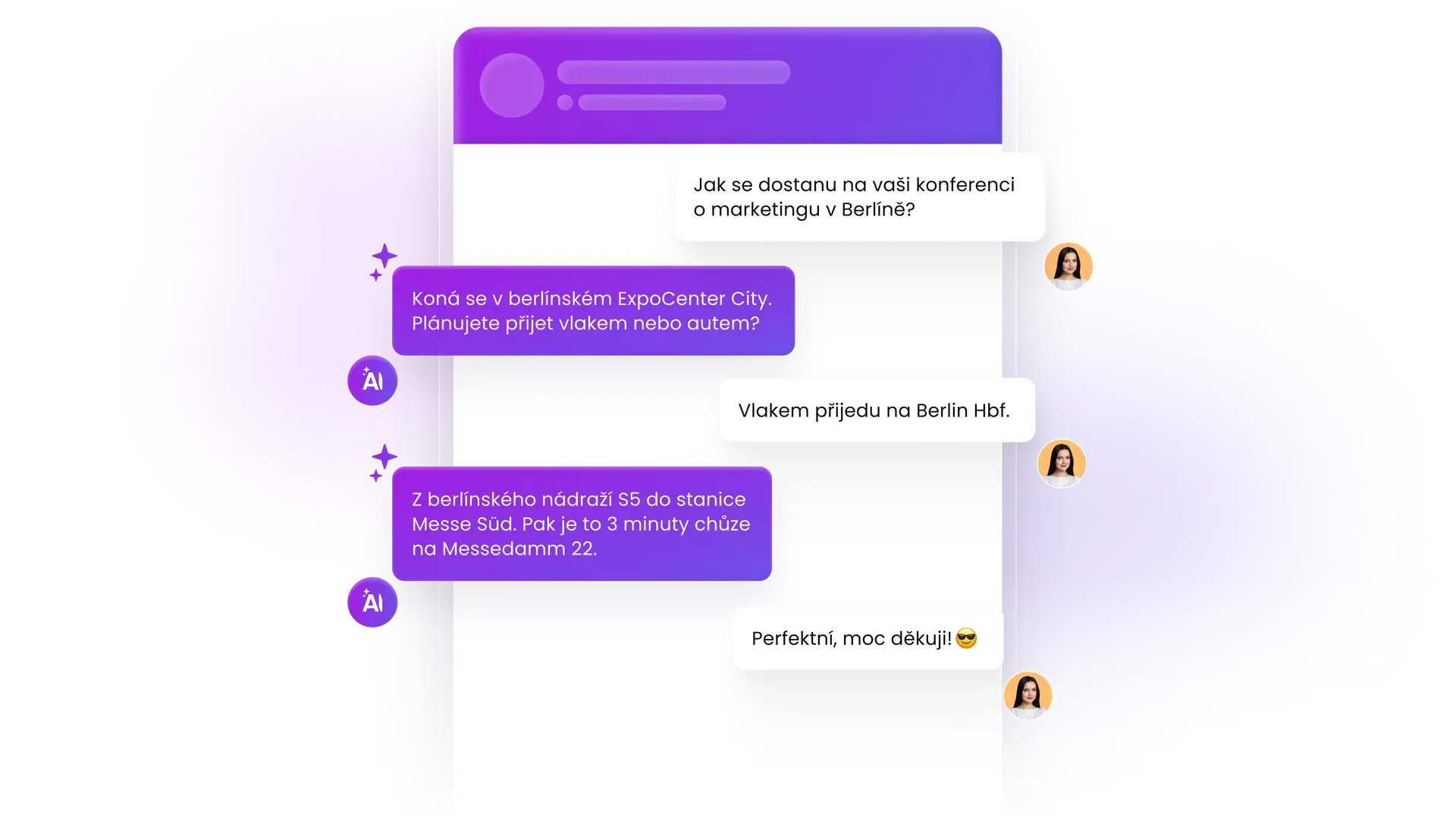 AI Asistentka pro váš web