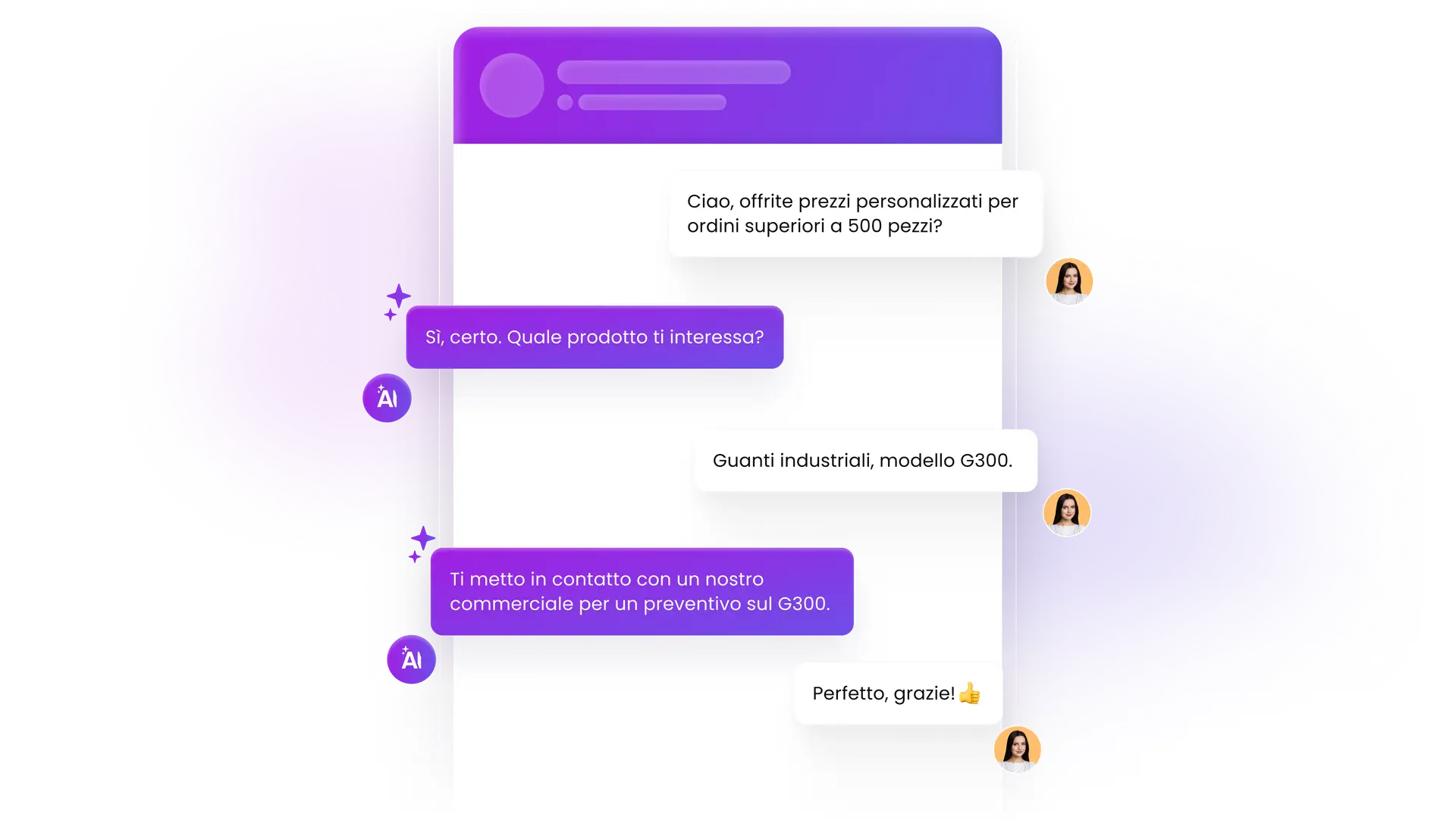 Soluzioni IA che convertono i prospect e curano i clienti