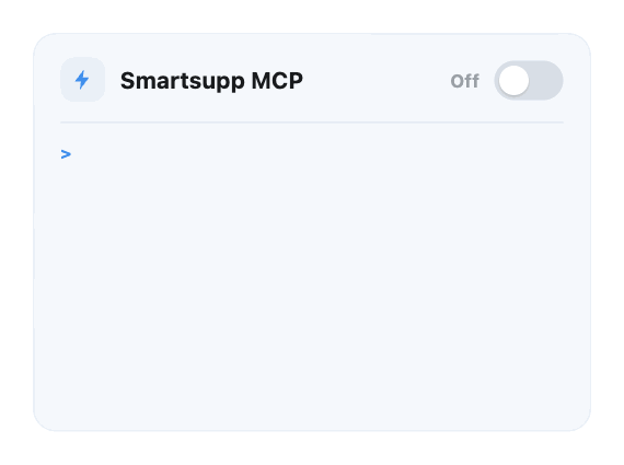 Activation de Smartsupp MCP, recherche de conversations et envoi d'une réponse