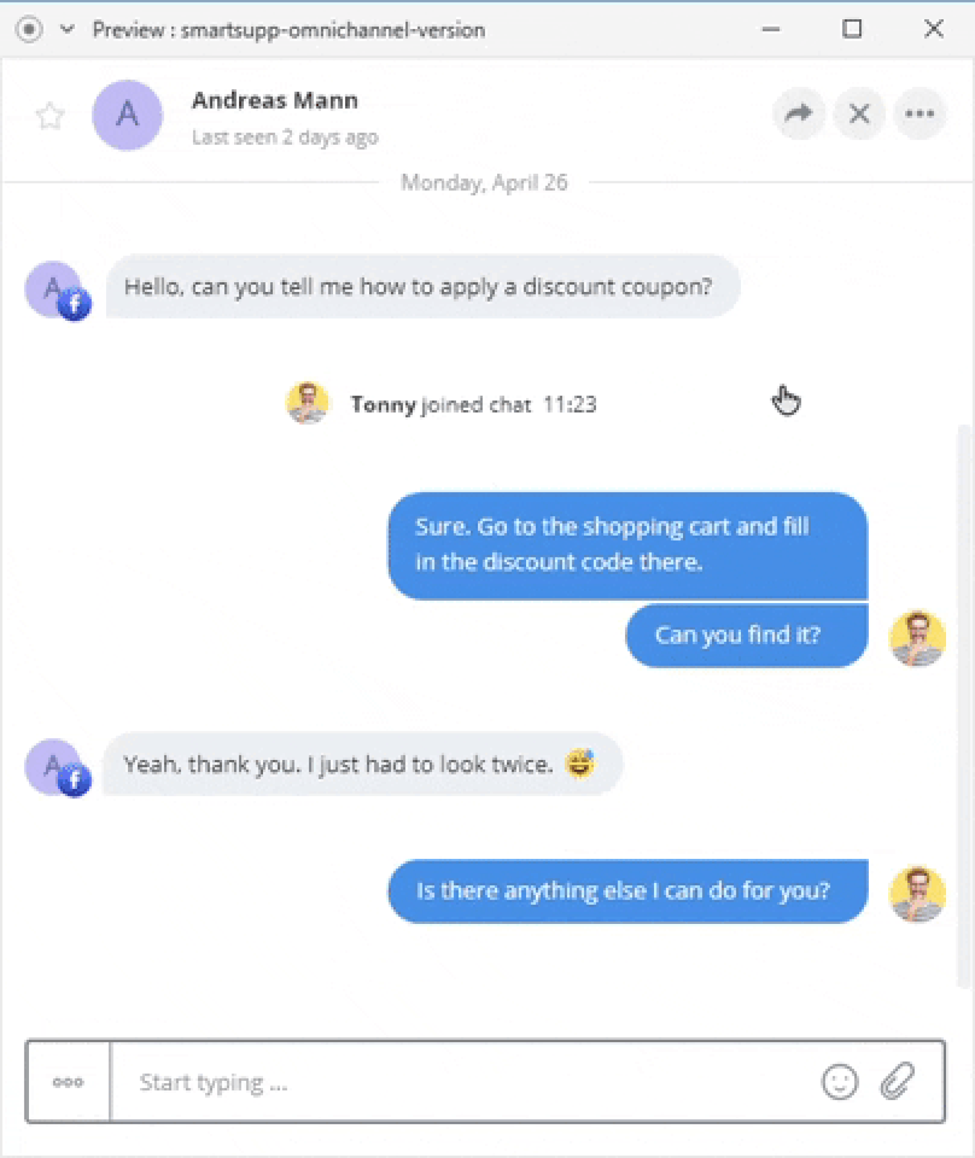 Facebook messenger intergation