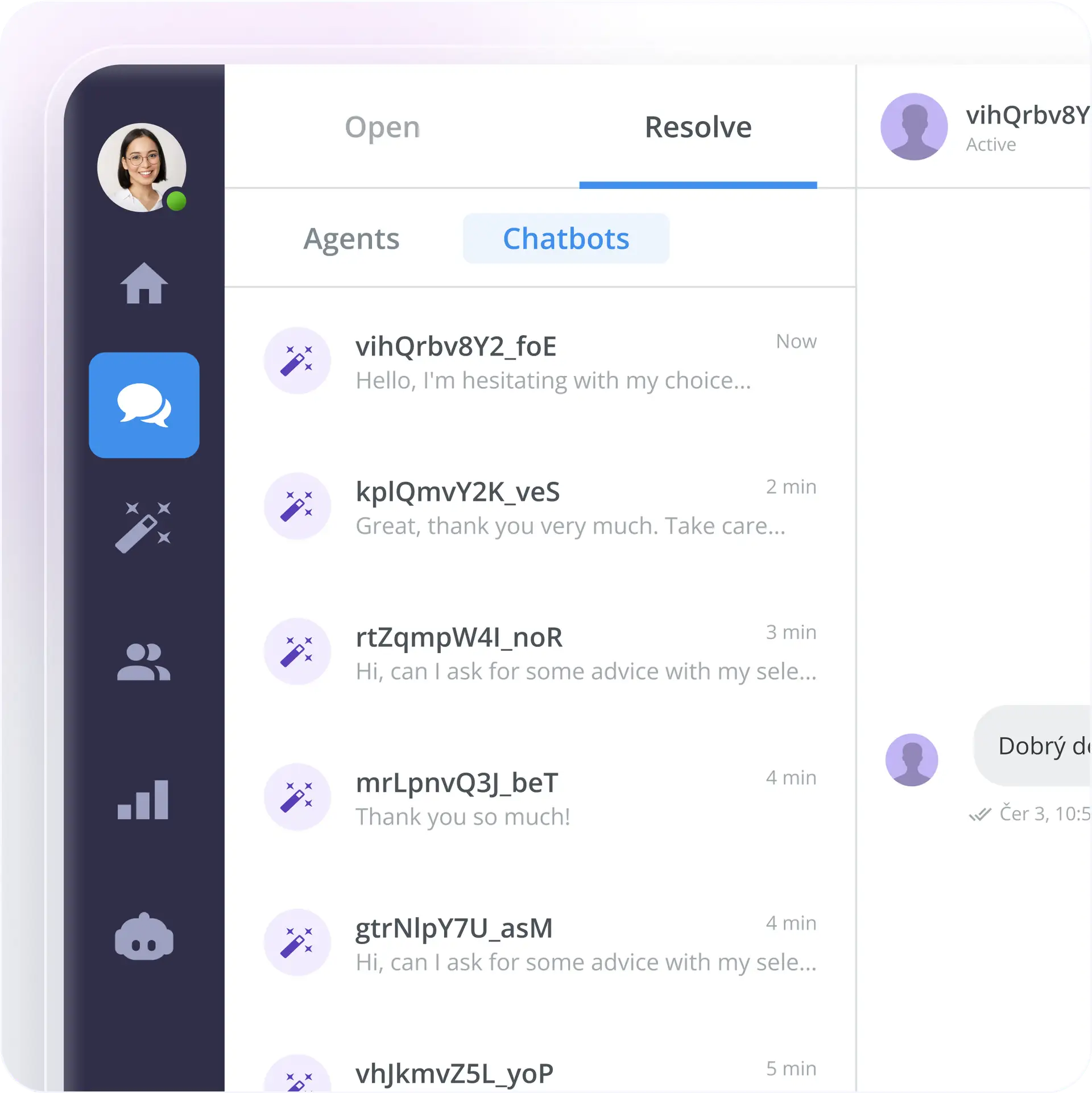 Conversations dashboard