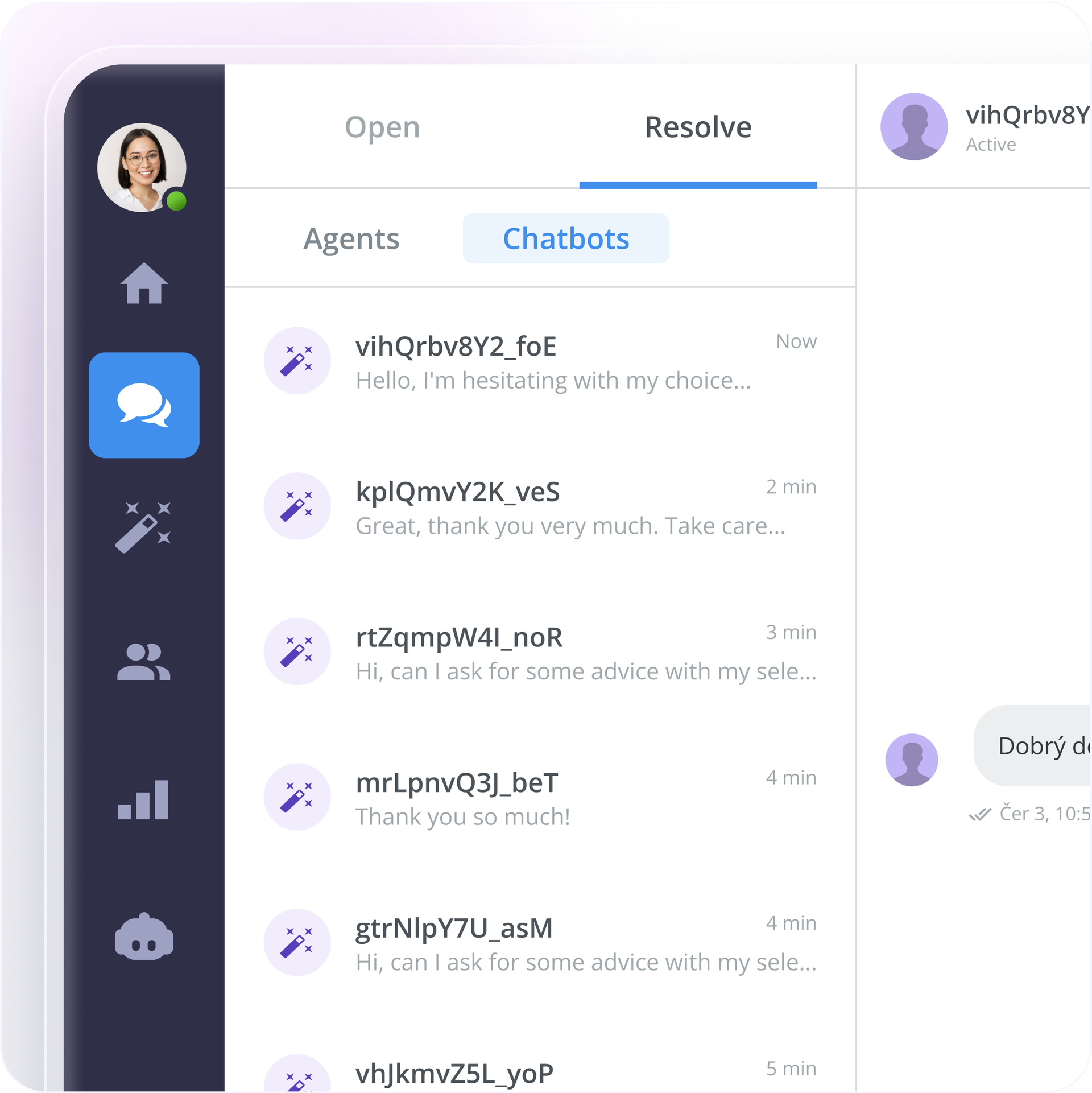 Conversations dashboard