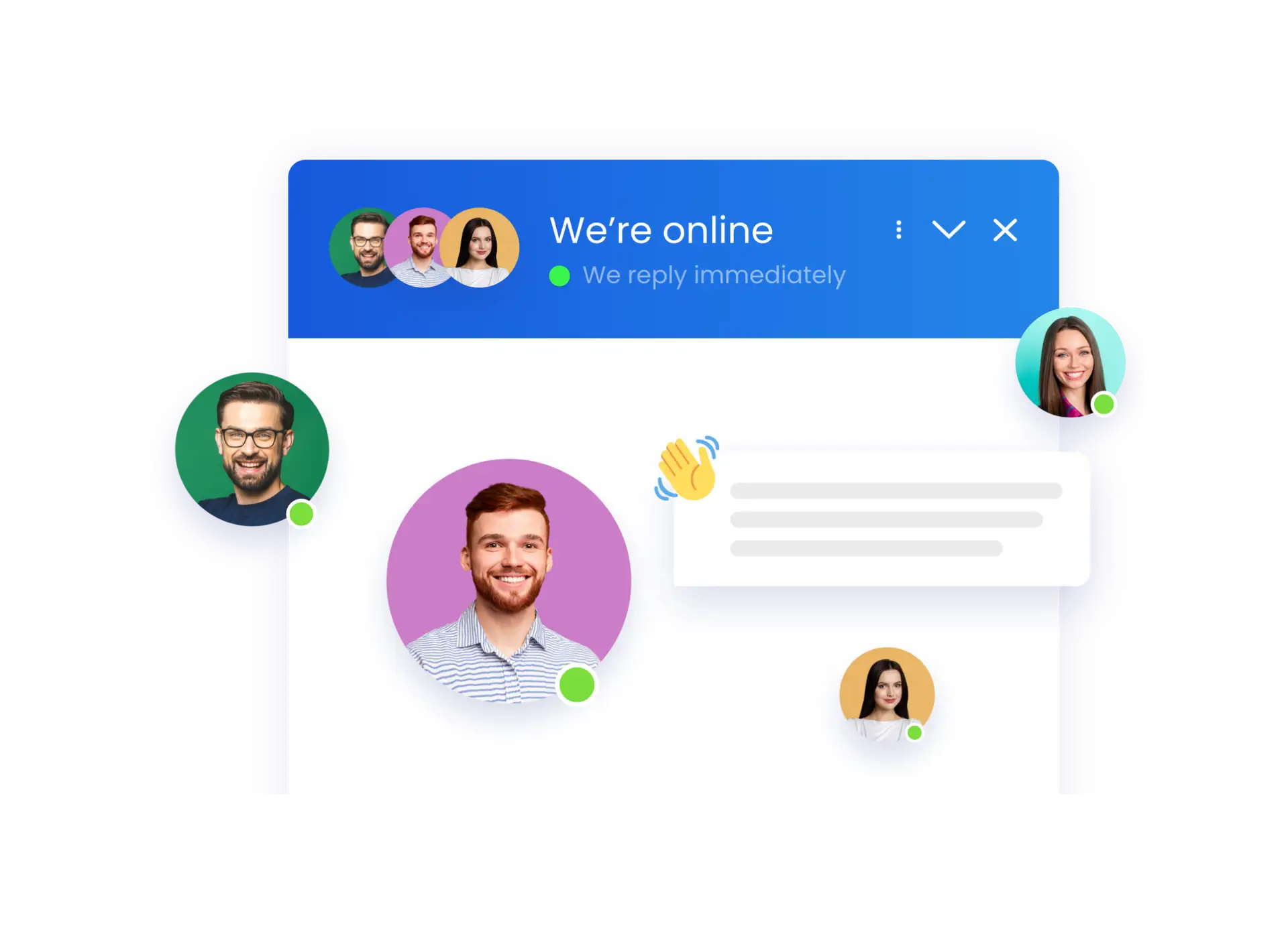 Online chat box offering live support