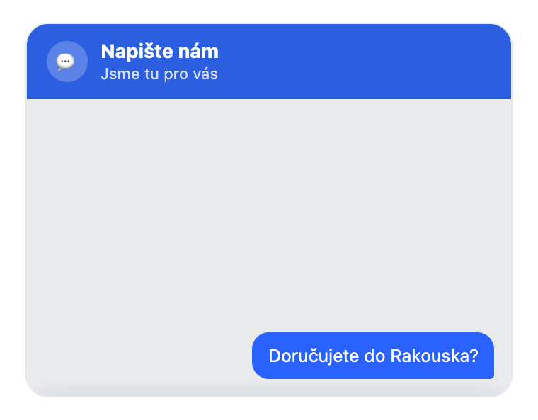 Návštěvník si řekne o operátora a objeví se kontaktní formulář