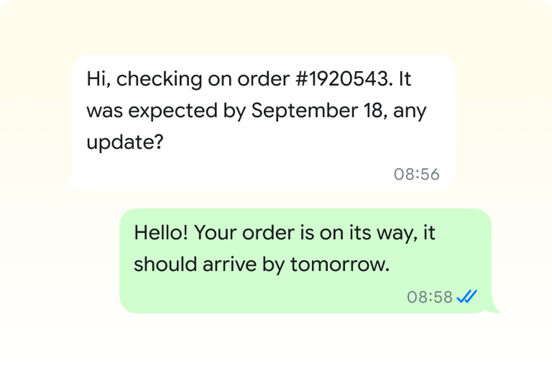 WhatsApp reply
