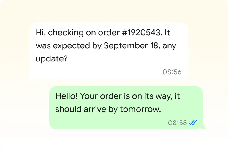 WhatsApp reply