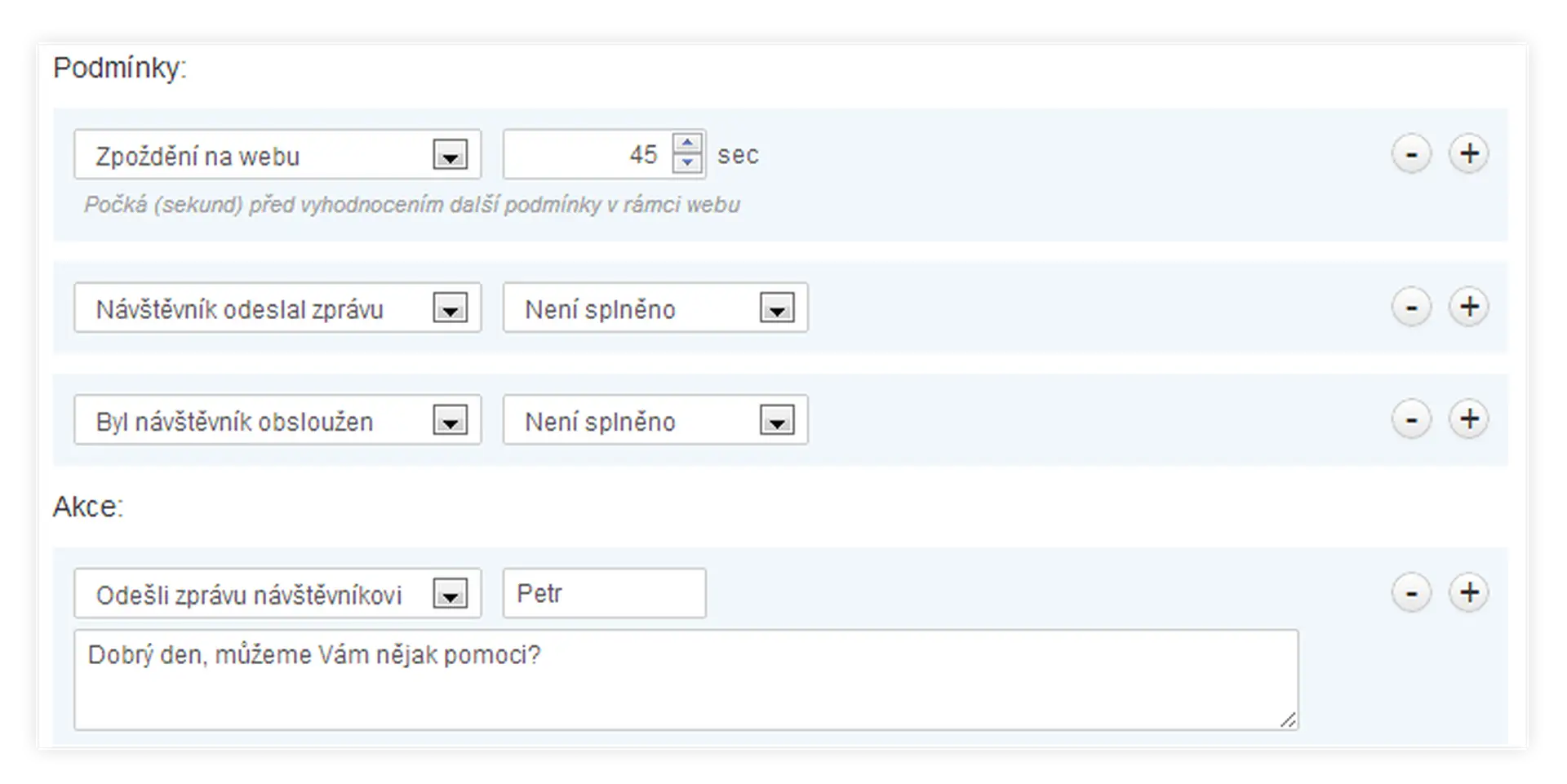 Smartsupp Live Chat Triggers