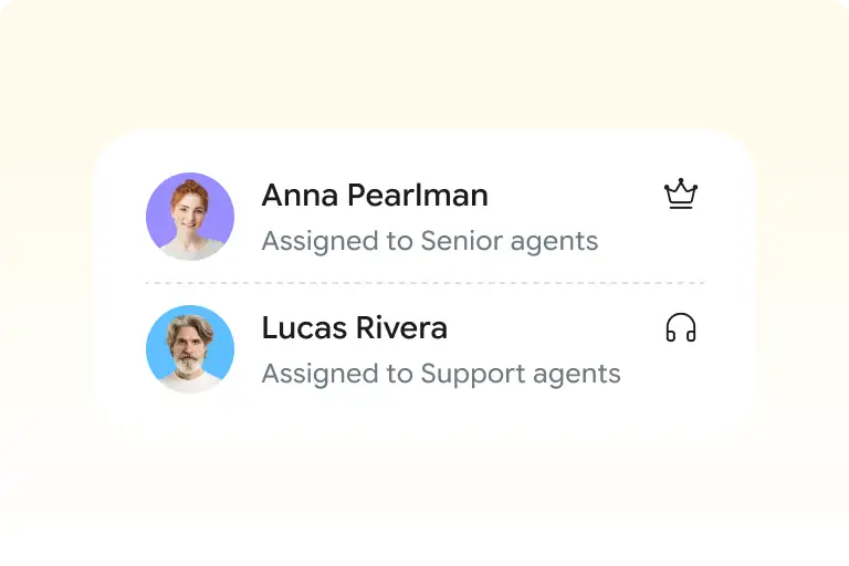 Visitors routed to the right agent group
