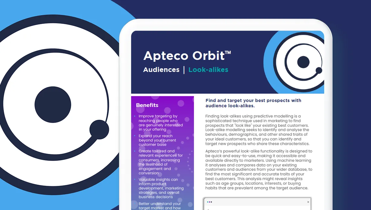 Apteco Orbit: Audience Look-alikes 