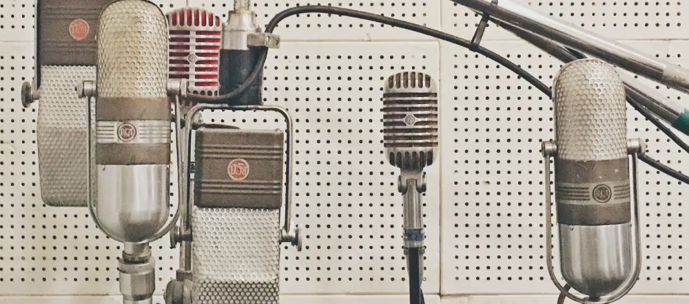 Old fashioned microphones