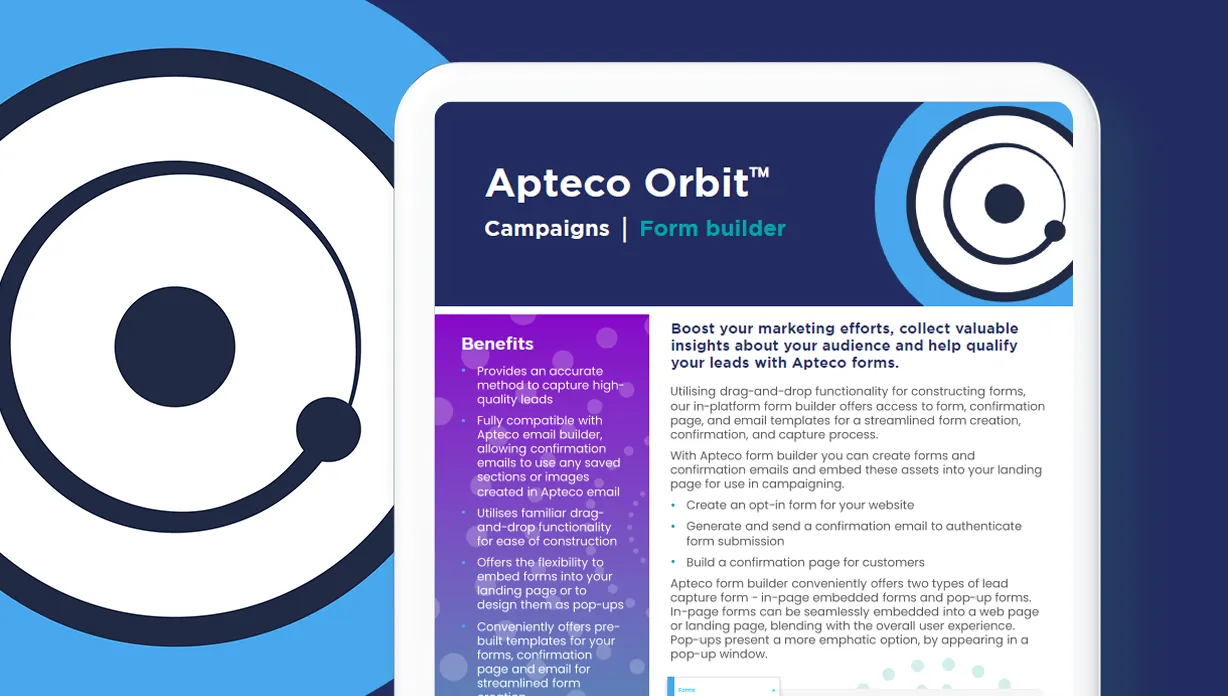 Apteco Orbit: Forms