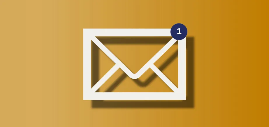 Email icon reporting one unread