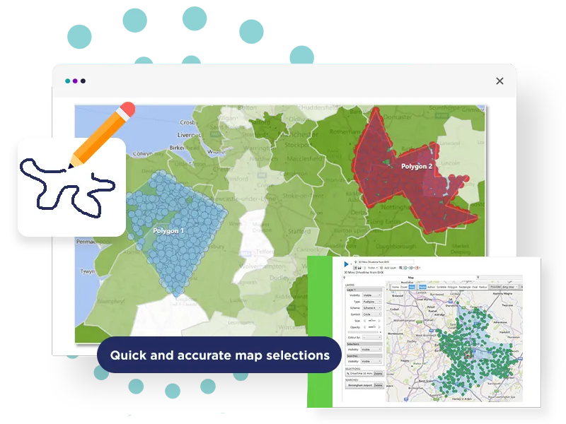 Accurate selections from Maps