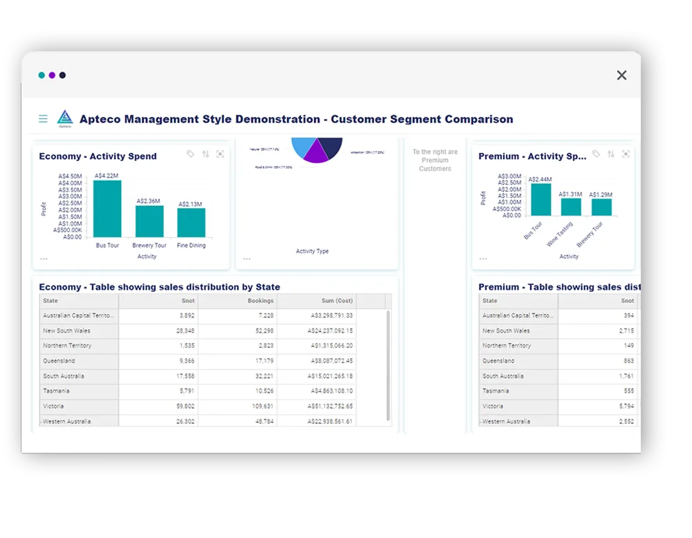 Dashboard styles - management style