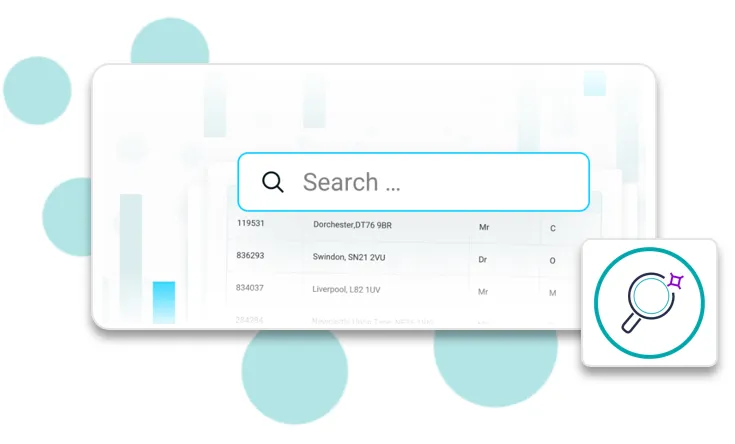 Dashboard quick search