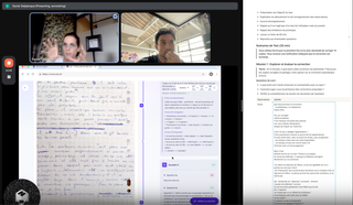 Capture d’écran de l’un des entretiens de Xavier avec Ophélie, prof de lettres. Pour les curieux, retrouver l’entretien en intégralité en cliquant ici.