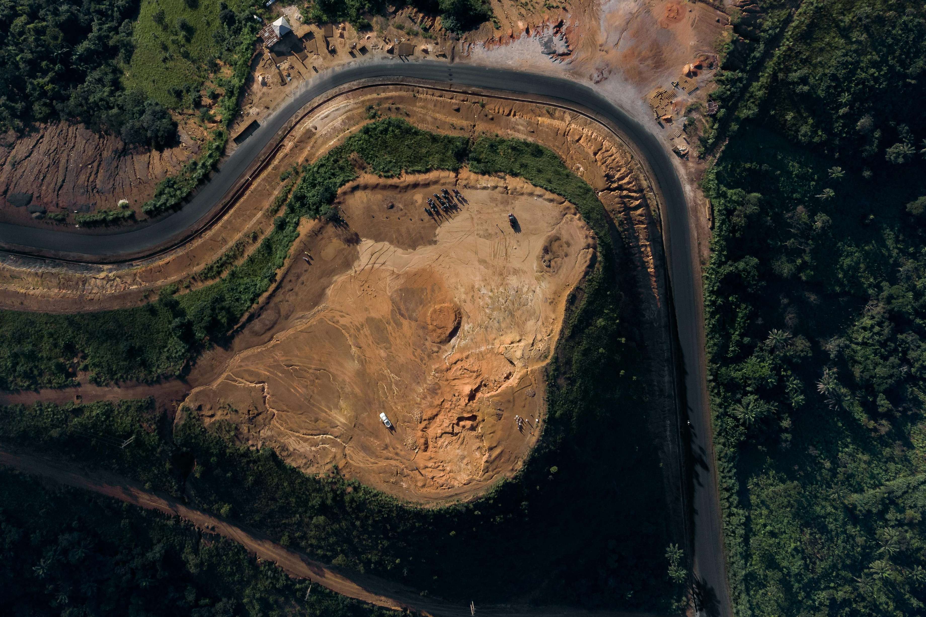 drone shot of rolling hills