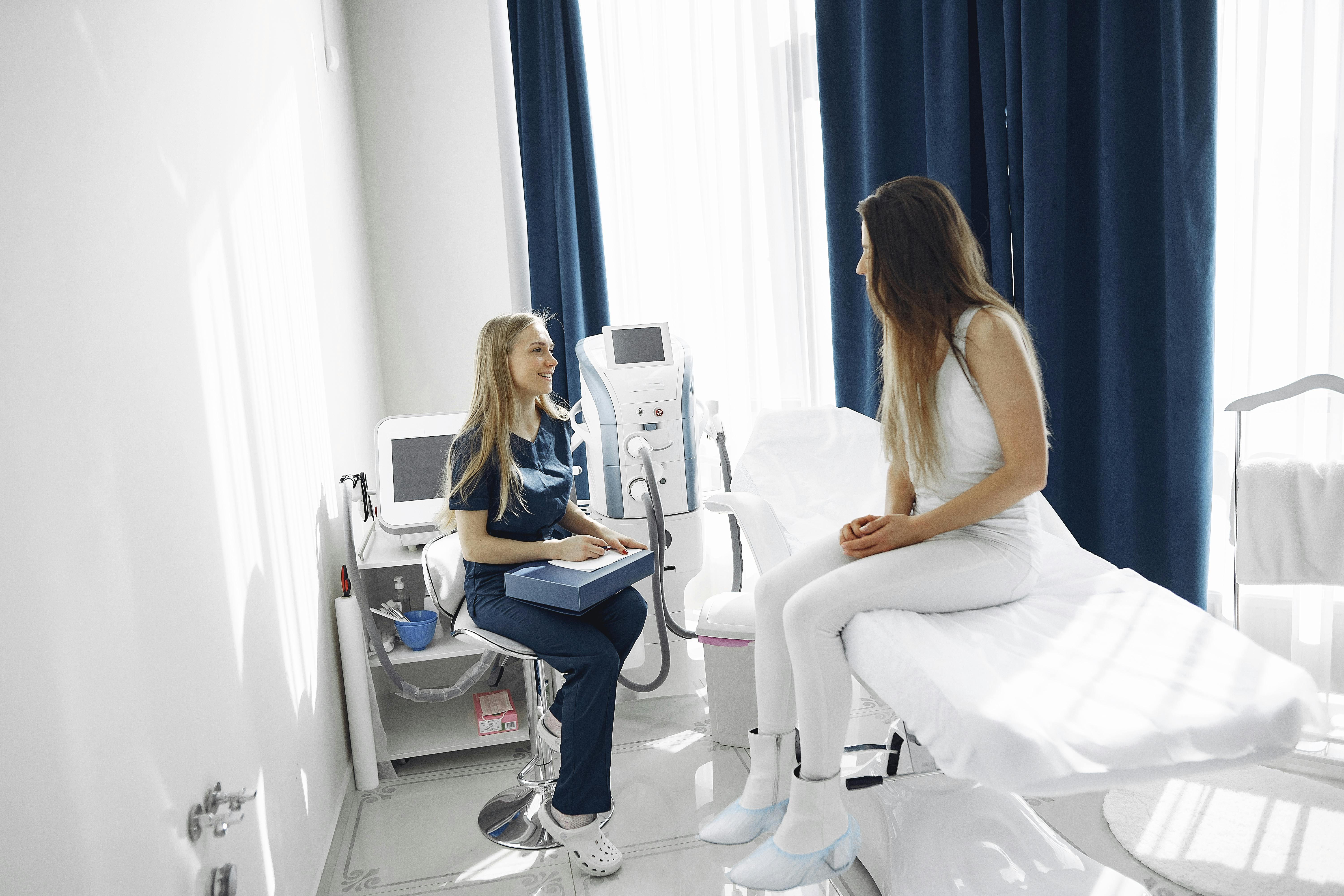 patient and doctor sitting together