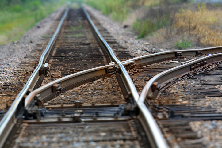 image of train tracks